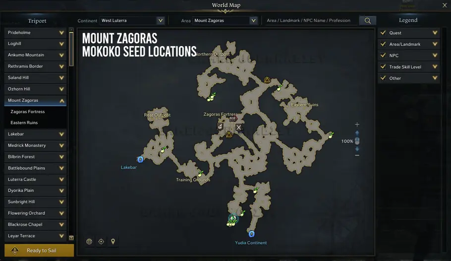 Lost Ark Mount Zagoras Mokoko Seeds Locations